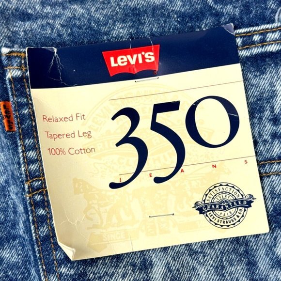 Levis 350 Orange Tag Vintage Denim Jeans Mens 36 32 NWT Tapered Y2K 90s 80s RARE - Picture 12 of 14